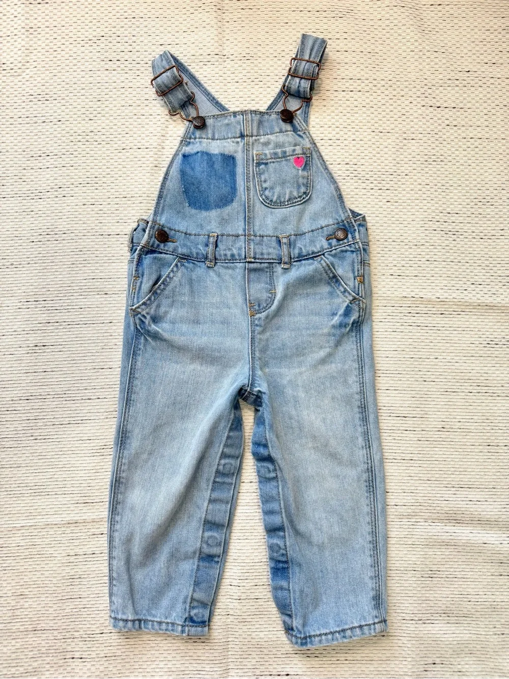 Oshkosh Denim Overalls Girl’s 18M Light Wash Americana Casual Barn Farm
